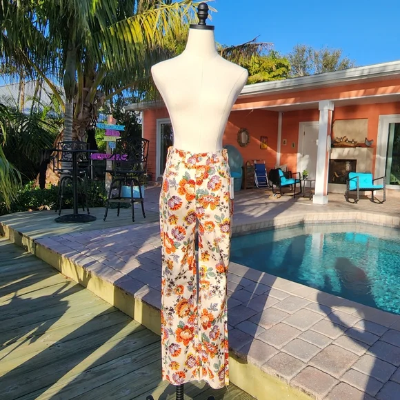 Anthropologie Pilcro The Cigarette Slim Floral Print Jeans Sz 25 NWT - Picture 3 of 16